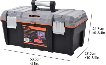Tactix Tool Box With Aluminium Handle And Steel Latches