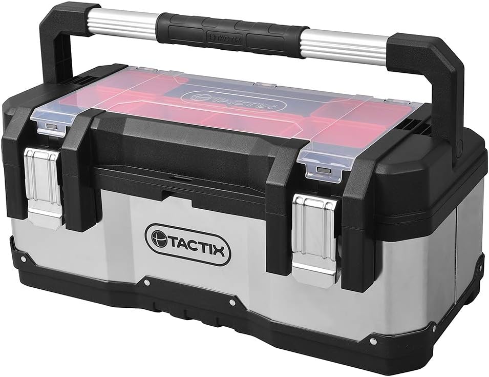 Tactix Plastic & Stainless Steel Tool Box 58.5cm