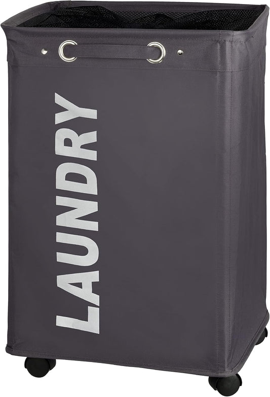 LAUNDRY BIN QUADRO GREY