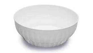 RIBBED SALAD BOWL 20CM WHITE
