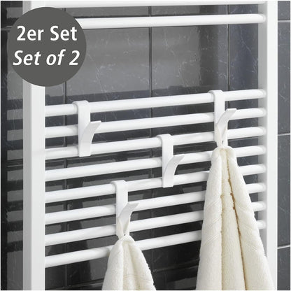 SET*2 HOOK FOR TOWEL"RADIATOR"WHITE