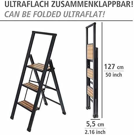 ALU-DESIGN STEPLADDER 3 STEPS BLACK