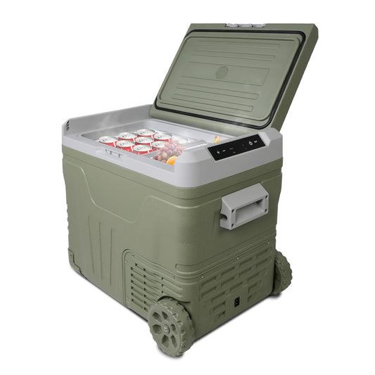 AQUALUX  Car Fridge 35L, Compressor, 12V & 220V, Temperature from -16 to +16, Green