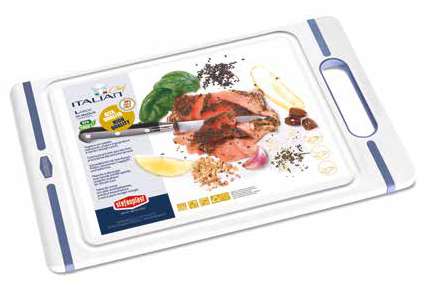 CUTTING BOARD ITALIAN CHEF M" WH/D.GY