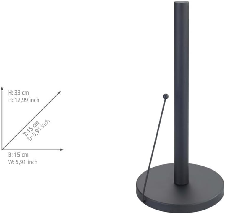 KITCHEN PAPER HOLDER "CLAYTON" BLACK