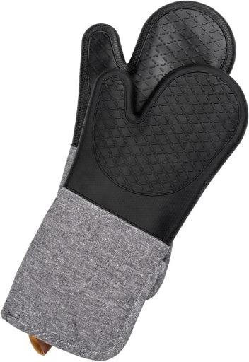 2PCS OVEN GLOVES "ADA" SILICONE BLACK