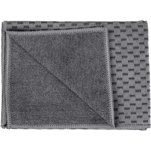 SET*2 MICROFIBRE TEA TOWELS "MIKO" BLACK