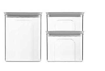 RECT. AIRTIGHT JAR 0.7L GREY