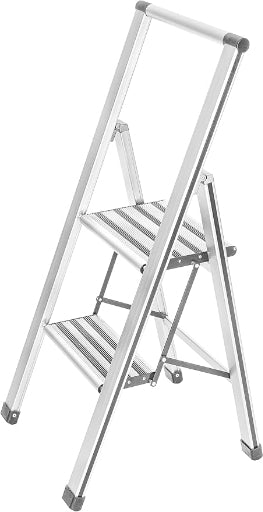 ALU-DESIGN STEPLADDER 2 STEPS WHITE