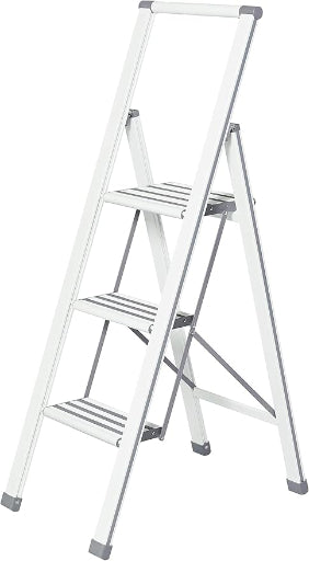 ALU-DESIGN STEPLADDER 3 STEPS WHITE