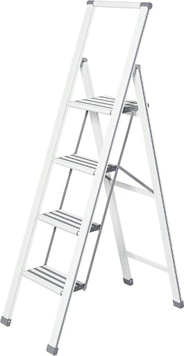 ALU-DESIGN STEPLADDER 4 STEPS WHITE