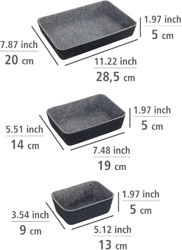 7PCS FELT DRAWER ORGANIZER