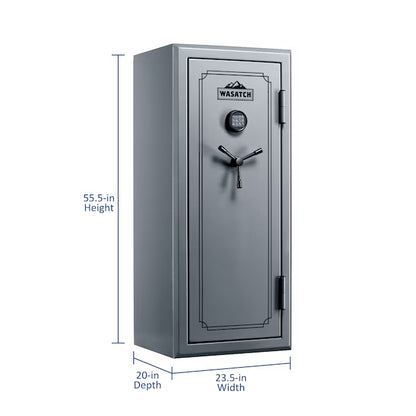 Wasatch 24 -Gun Fireproof Waterproof Electronic/Keypad Lock Gun safe