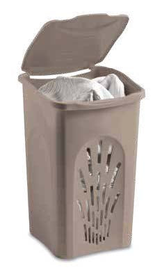 PERFORATED LAUNDRY HAMPER 50LT D.GREY