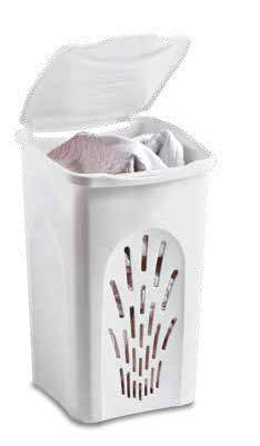 LAUNDRY BASKET "PRIMAVERA" 50L WHITE
