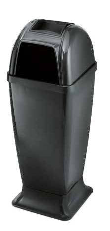 DUSTBIN "DIABLO" W/ASHTRAY ANTRACITE LUX
