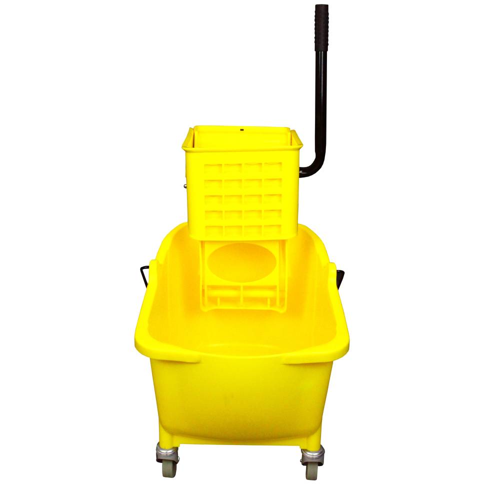 Impact Value-plus Sidepress Wringer And Plastic Bucket Combo, 26-35 Qt., Yellow