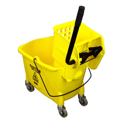 Impact Value-plus Sidepress Wringer And Plastic Bucket Combo, 26-35 Qt., Yellow