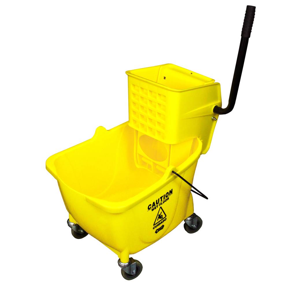 Impact Value-plus Sidepress Wringer And Plastic Bucket Combo, 26-35 Qt., Yellow