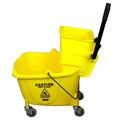 Impact Value-plus Sidepress Wringer And Plastic Bucket Combo, 26-35 Qt., Yellow