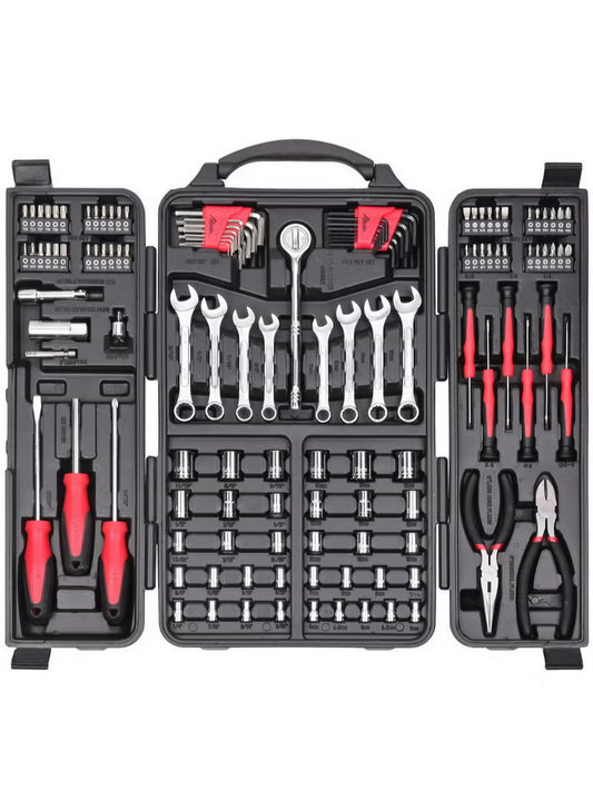 Tactix 129 Piece Tool Set, Tool Box Kit for Mechanic and Car, General Household