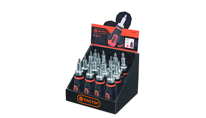 Tactix 6-IN-1 Stubby Ratchet Screwdriver