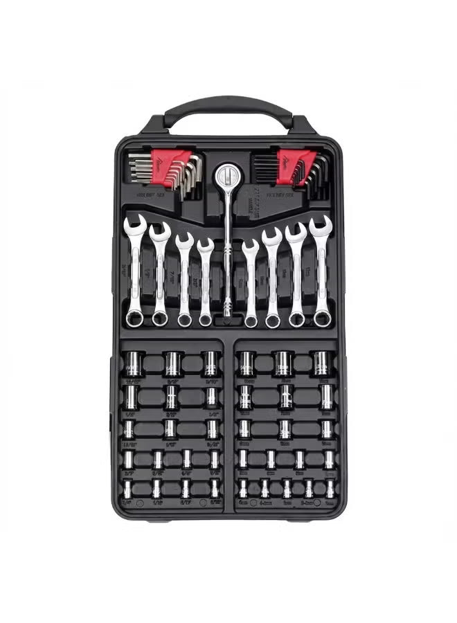 Tactix 129 Piece Tool Set, Tool Box Kit for Mechanic and Car, General Household