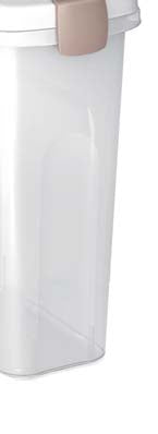 PET FOOD CONT. 25LT TRSP.W/WH LID