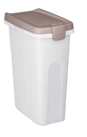 PET FOOD CONT. 25LT TRSP.W/WH LID