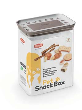 PET SNACK BOX 1.2LT WHITE/TORTORA