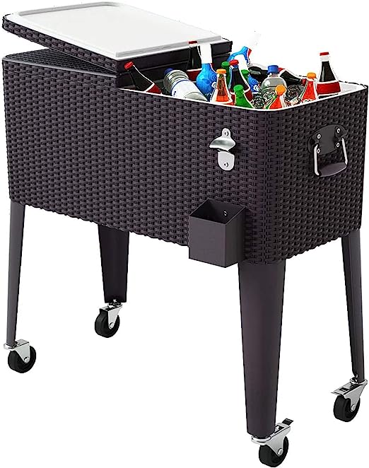 AQUALUX Party Cooler Ratin Brown 80Lt-Home & Beyond