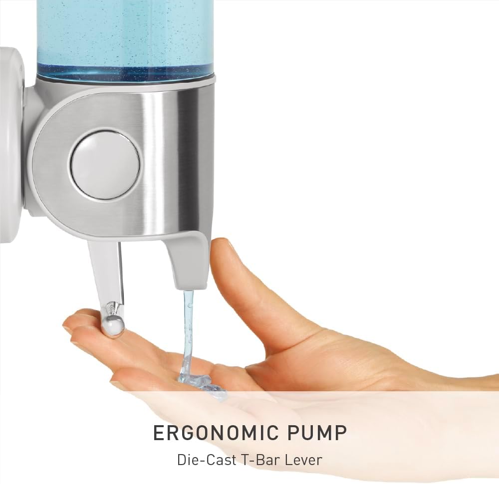 Simplehuman 444ml Twin Wall Mounted Soap Dispenser Pump
