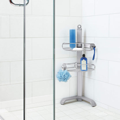 Simplehuman Corner Shower Caddy, Stainless Steel And Anodized Aluminum