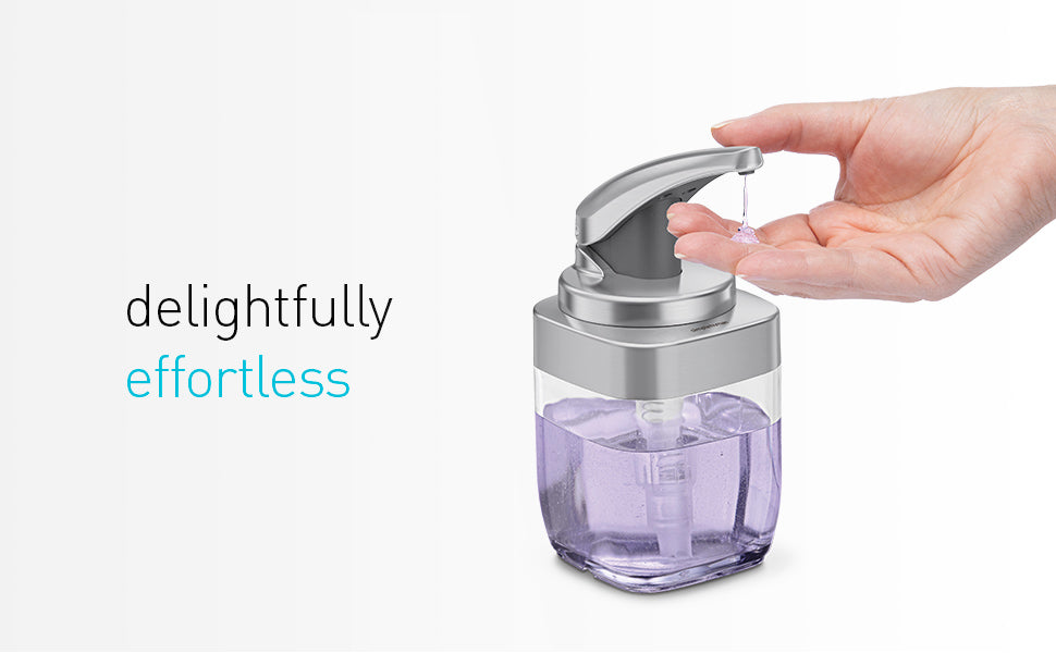 Simplehuman 440Ml / 15 Oz. Square Push Pump Soap Dispenser, Brushed Nickel
