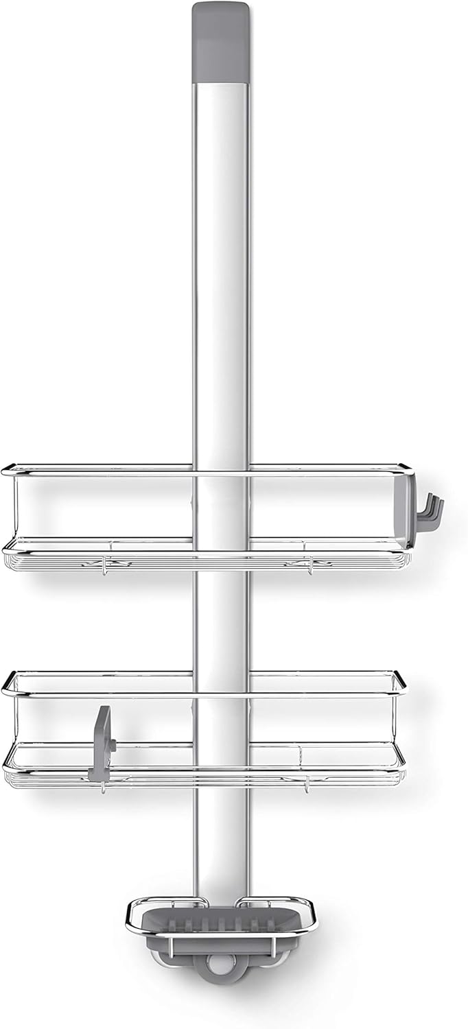 Simplehuman Over Door Shower Caddy, Hanging Bathroom Shelf Storage Organiser