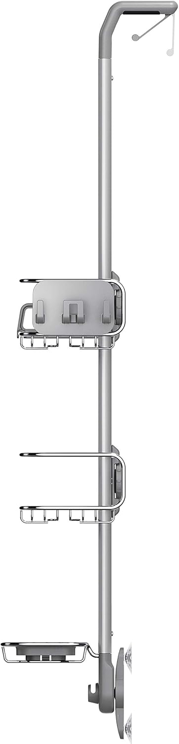 Simplehuman Over Door Shower Caddy, Hanging Bathroom Shelf Storage Organiser