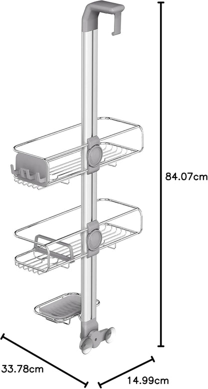 Simplehuman Over Door Shower Caddy, Hanging Bathroom Shelf Storage Organiser