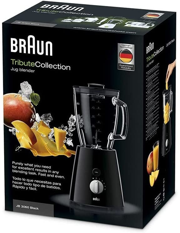 Braun Tribute Collection Blender with Glass Jug, 800 watt, Black