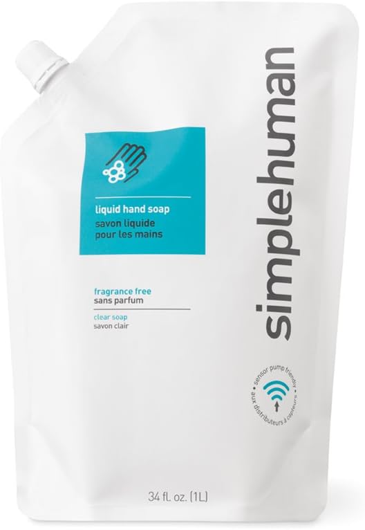 Simplehuman Liquid Hand Soap Refill Pouch, Clear 34 fl. oz