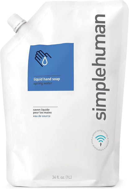 Simplehuman 1L Hand Wash Liquid Soap, Moisturising, Suitable for Sensitive Skin,