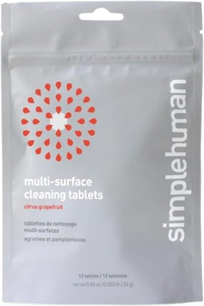 Simplehuman multi-surface cleaning tablets, citrus grapefruit,watermint