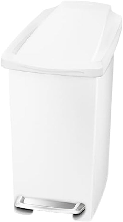 Simplehuman 10L Slim Pedal Bin, Small Bin for Bathroom Bedroom Office
