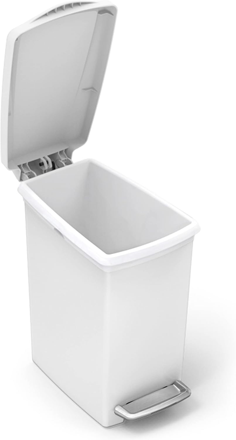Simplehuman 10L Slim Pedal Bin, Small Bin for Bathroom Bedroom Office