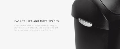 Simplehuman 60 Liter / 16 Gallon Swing Lid Trash Can, Black
