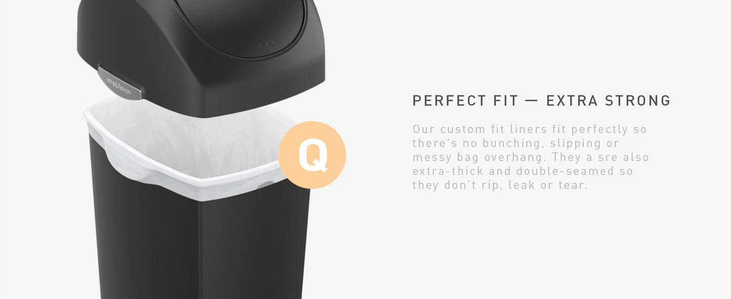 Simplehuman 60 Liter / 16 Gallon Swing Lid Trash Can, Black