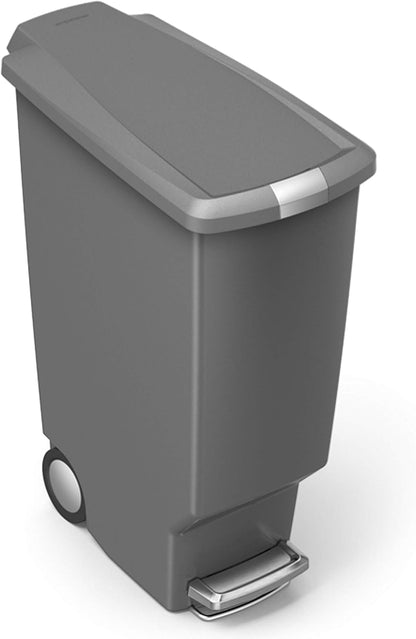 Simplehuman 40 Liter / 10.6 Gallon Slim Kitchen Step Trash Can With Secure Slide Lock