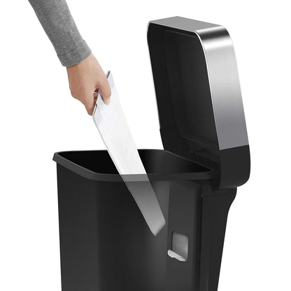 Simplehuman 45L Rectangular Pedal Bin with Liner Pocket