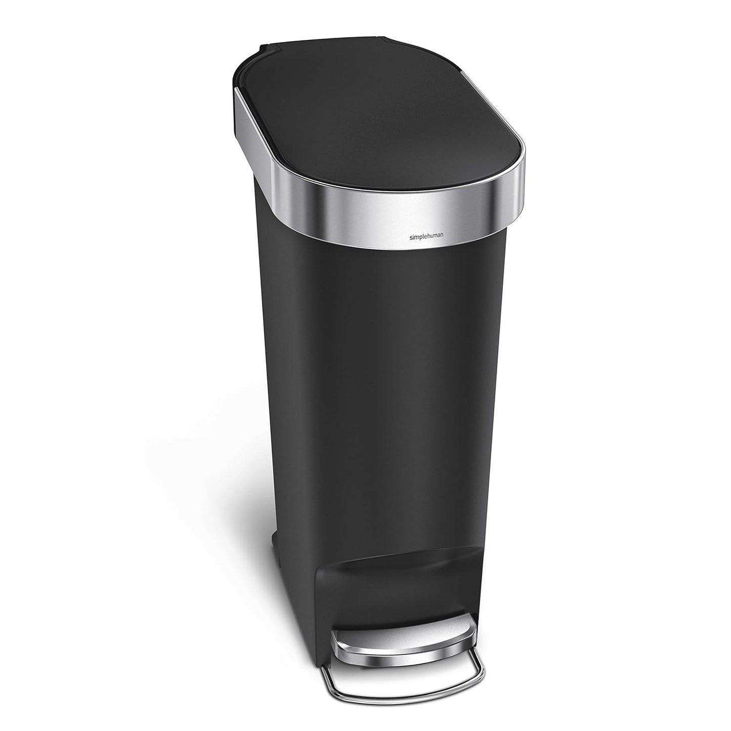Simplehuman 40L Slim Kitchen Pedal Bin with Liner Rim, Silent Soft Close Lid