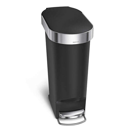 Simplehuman 40L Slim Kitchen Pedal Bin with Liner Rim, Silent Soft Close Lid