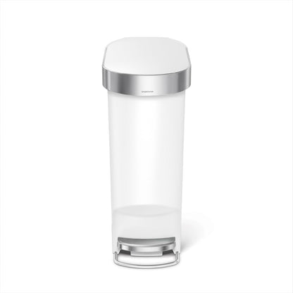 Simplehuman 40L Slim Kitchen Pedal Bin with Liner Rim, Silent Soft Close Lid